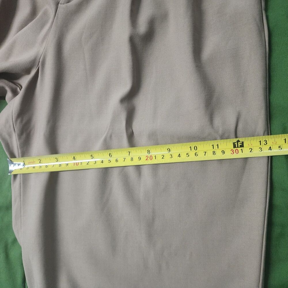 Vintage Ralph Lauren Baggy Wide Cuffed Legs Women's Pants Beige Size 10 - Picture 10 of 16